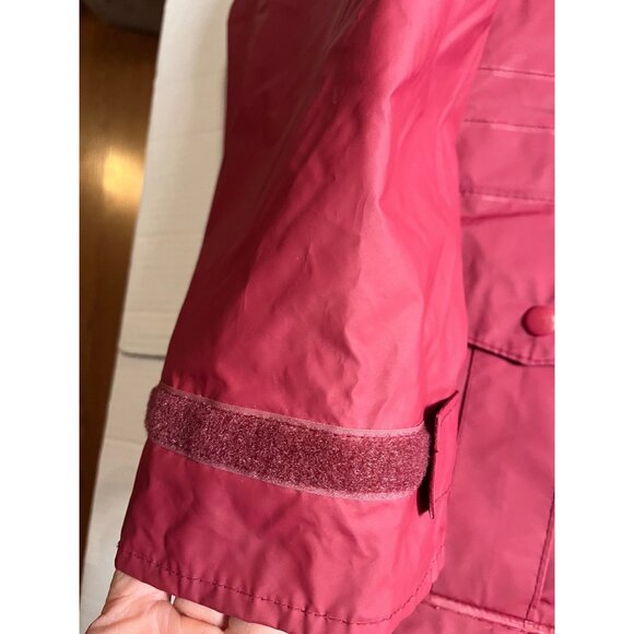 LL Bean Womens Maine Raincoat PVC Duck Bill Hood Waterproof Jacket Red Size L - Picture 8 of 15
